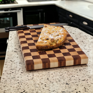 Sapele and Maple Cutting Board - Checkerboard Pattern